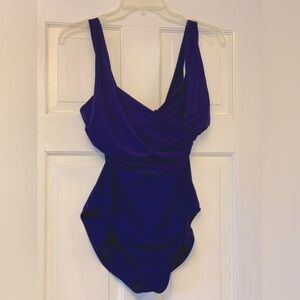 Miraclesuit Purple One Piece Swimsuit with Classic Design
